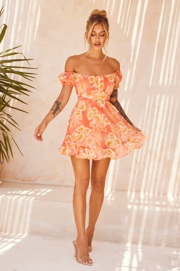 Tropic Like It's Hot Dress - Orange