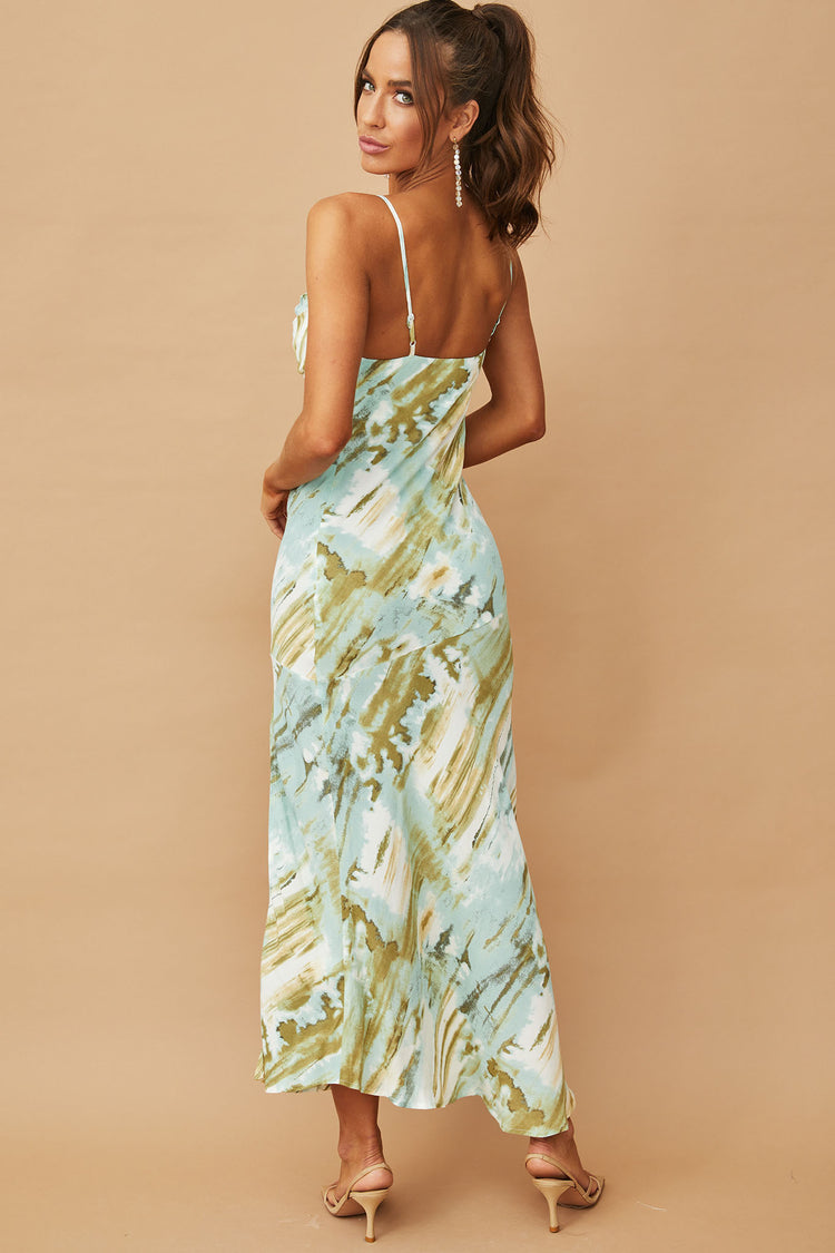 Finally Here Dress - Green Print