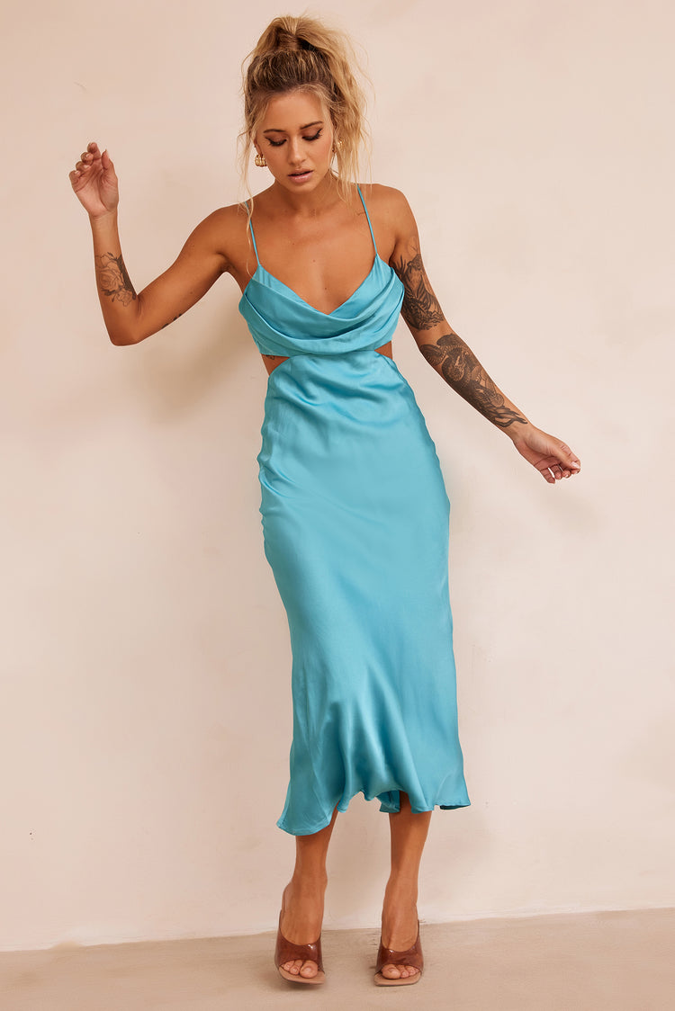 Delta Midi Dress - Aqua