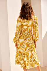 All That Matters Midi Dress - Yellow Multi