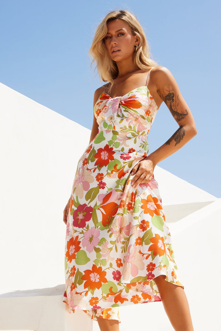Jedda Midi Dress - Orange | Sage and Paige AUS.