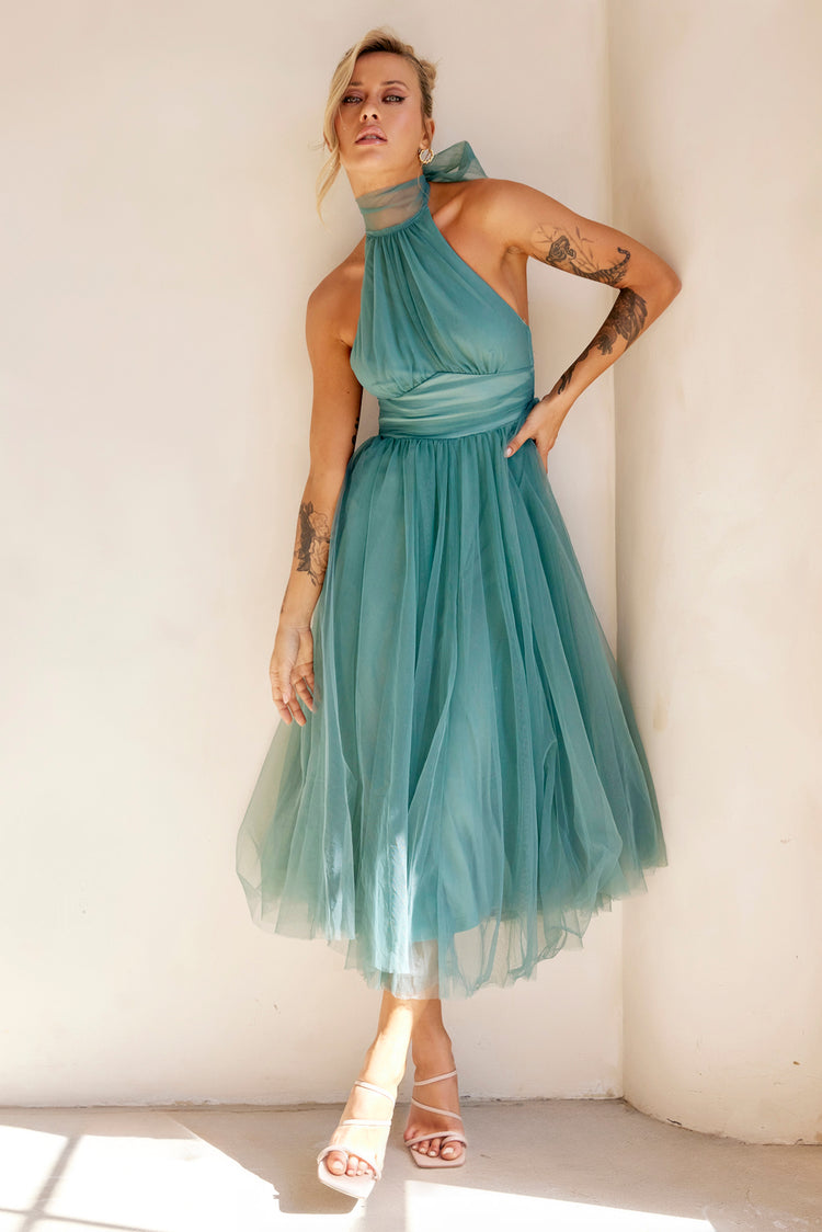 Her Statement Midi Dress - Sage