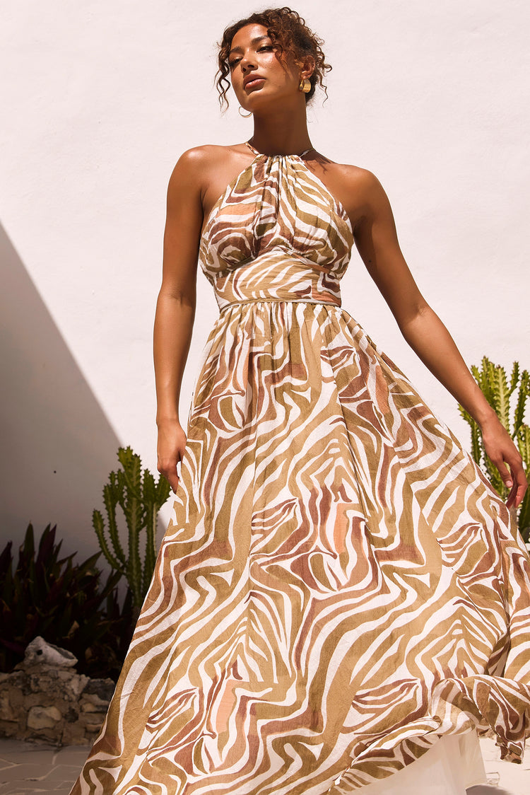 Lorena Maxi Dress - Olive | Sage and Paige AUS.