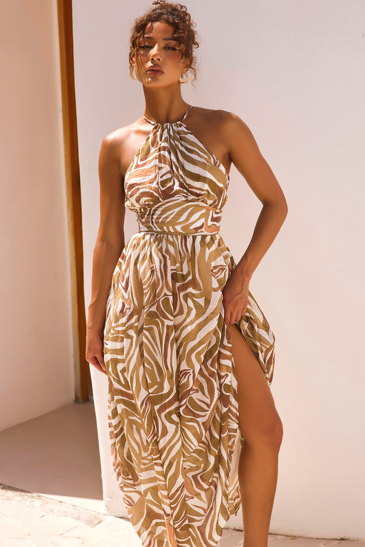 Lorena Maxi Dress - Olive | Sage and Paige AUS.
