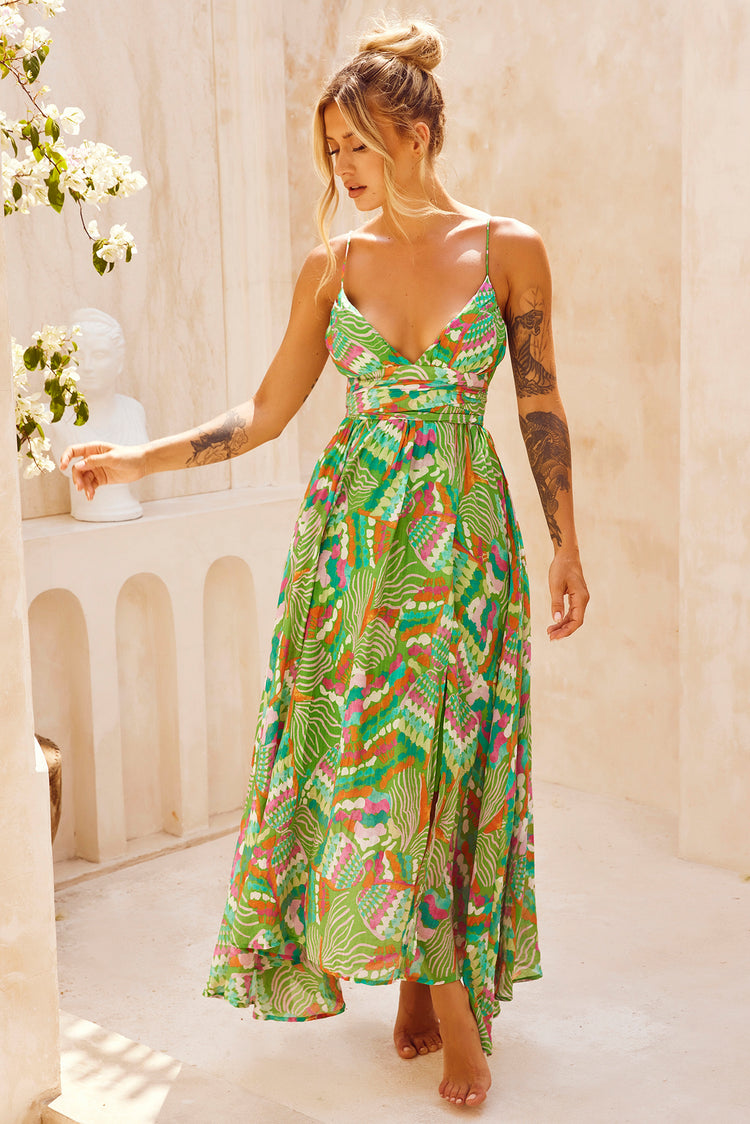 Everywhere Beyond Maxi Dress - Green Multi