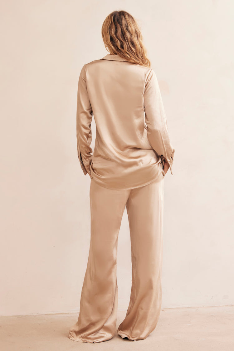 Brooklin Satin Pants - Champagne