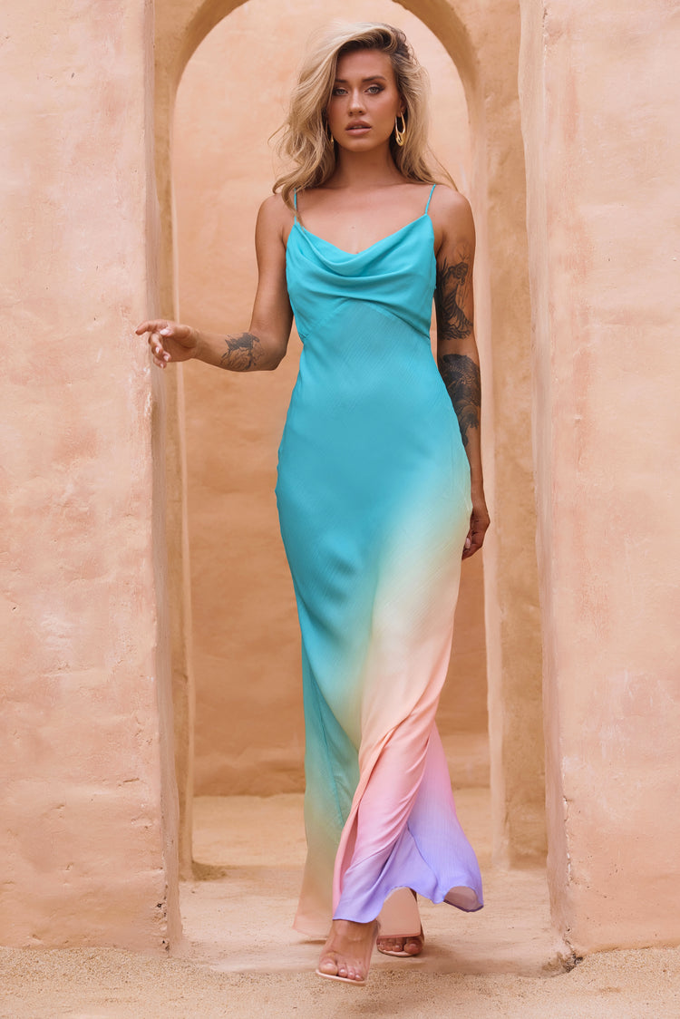 Hutch The Ridge Maxi Dress - Ocean Multi | Sage and Paige AUS.