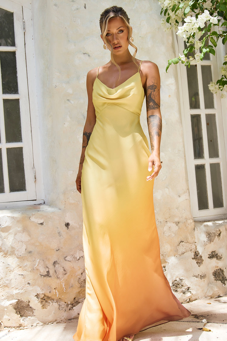 Hutch The Ridge Maxi Dress - Sunset Multi | Sage and Paige AUS.