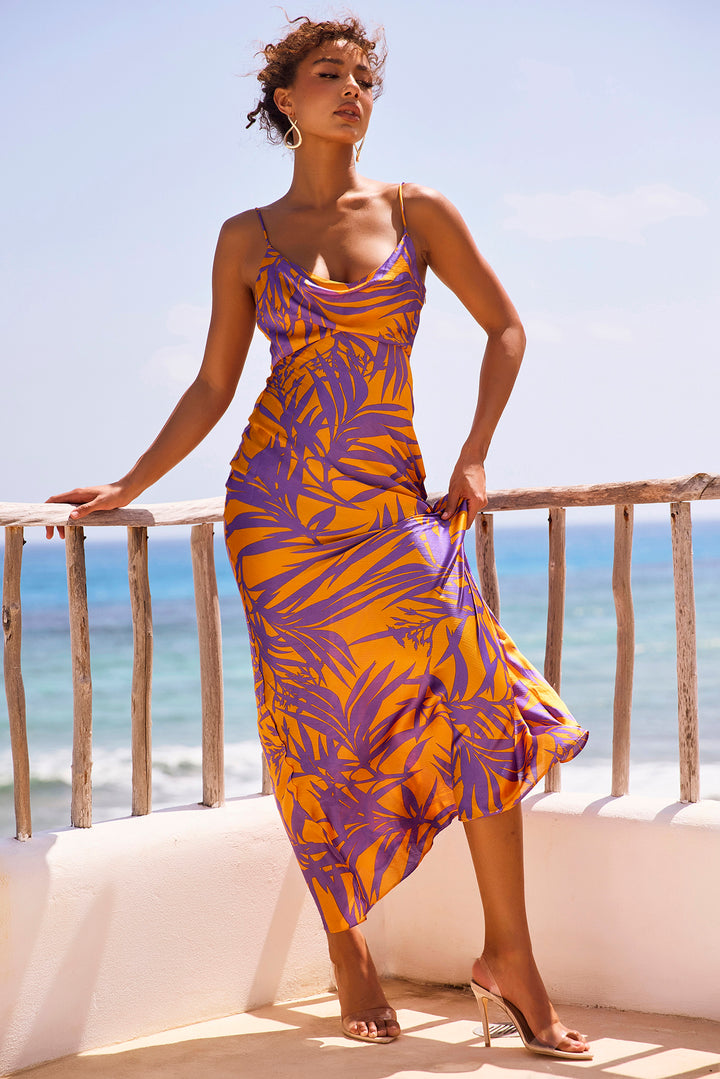 May In A Mood Maxi Dress - Purple Multi