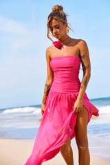 The Briana Maxi Dress - Hot Pink