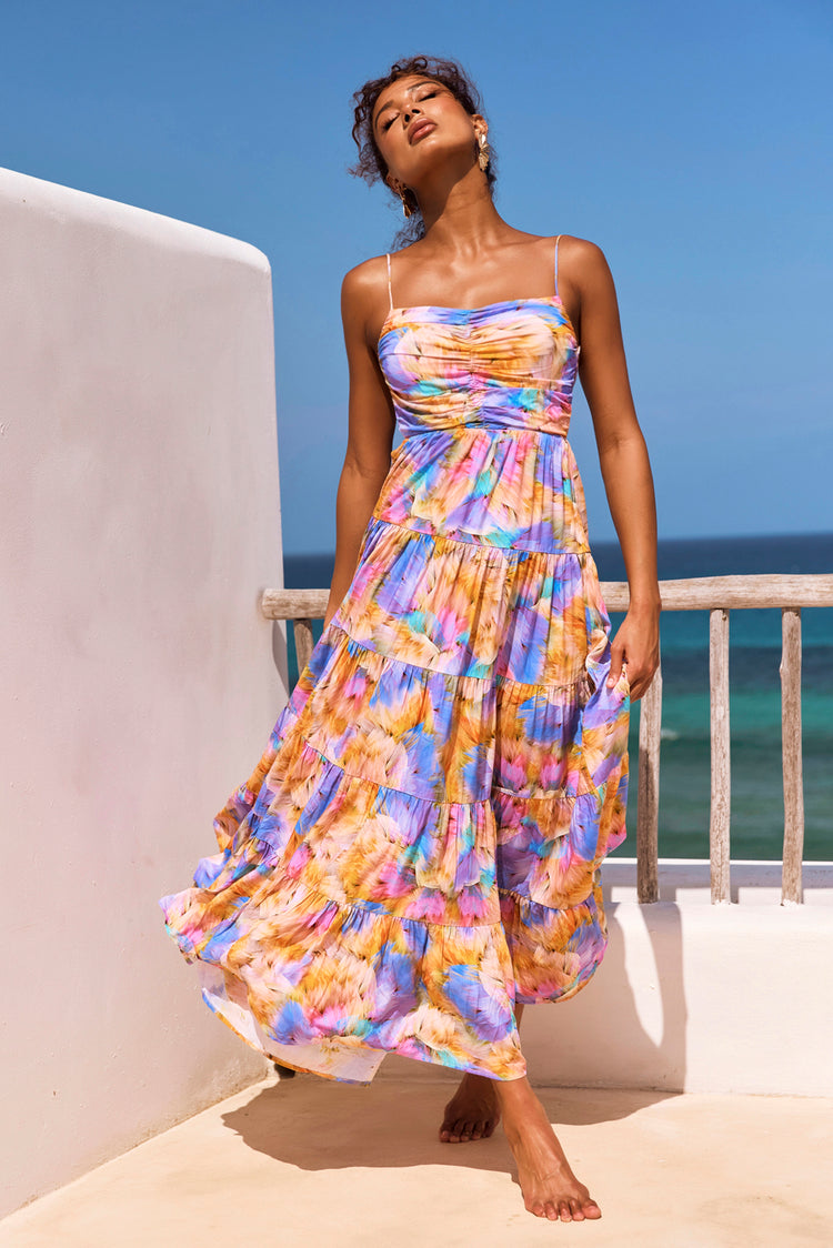 Magic Lifestyle Maxi Dress - Purple Multi | Sage and Paige AUS.