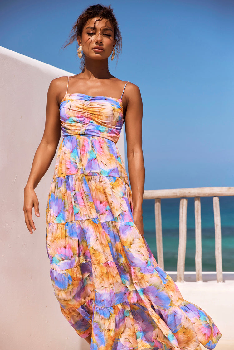 Magic Lifestyle Maxi Dress - Purple Multi | Sage and Paige AUS.
