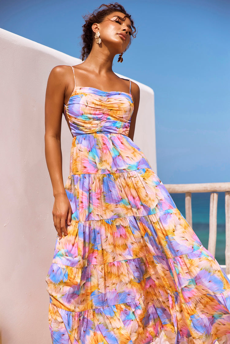 Magic Lifestyle Maxi Dress - Purple Multi | Sage and Paige AUS.