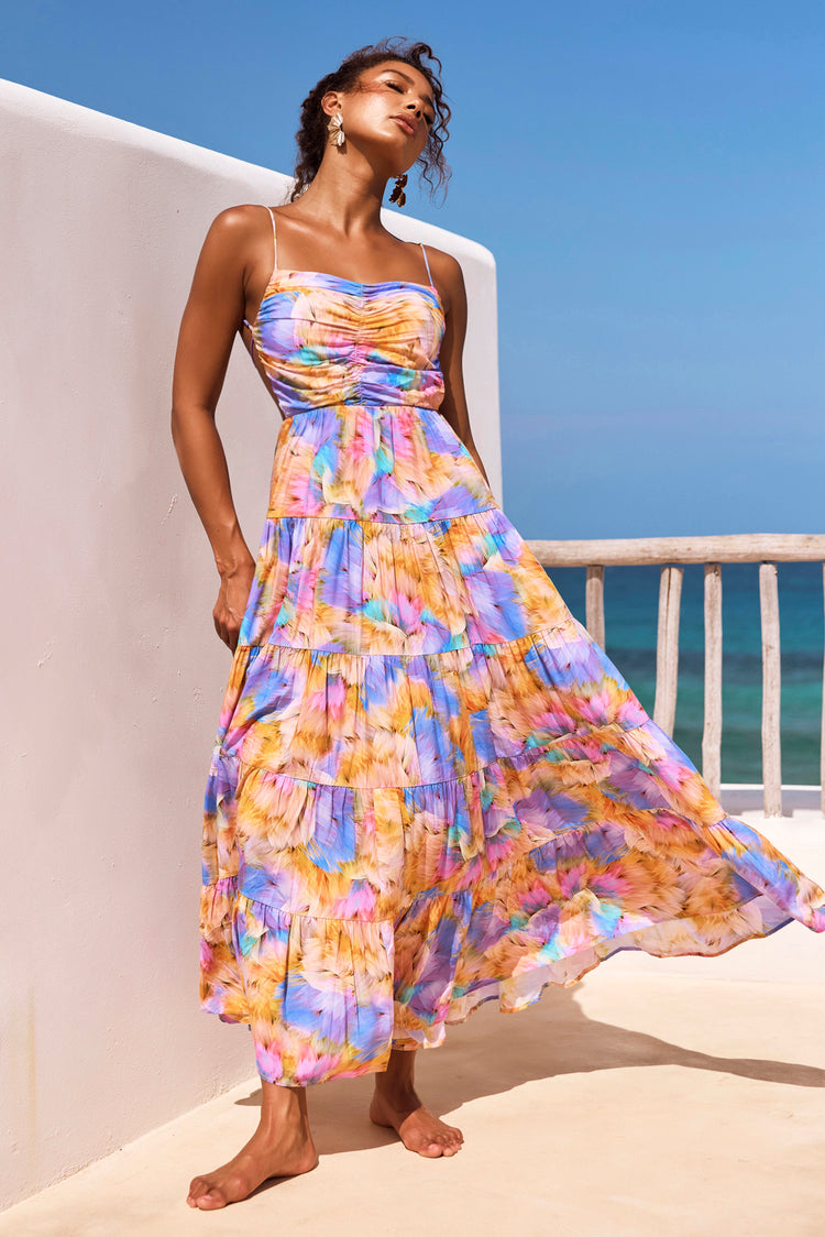 Magic Lifestyle Maxi Dress - Purple Multi | Sage and Paige AUS.
