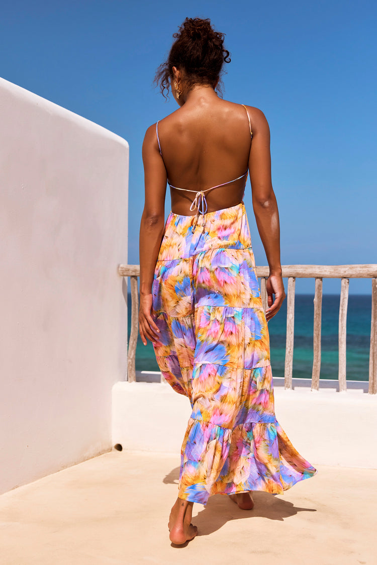Magic Lifestyle Maxi Dress - Purple Multi | Sage and Paige AUS.
