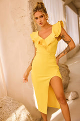 Naomi Midi Dress - Yellow