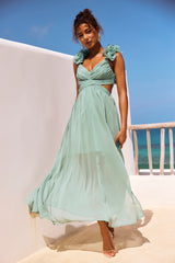 Carmen Gown Maxi Dress - Sage