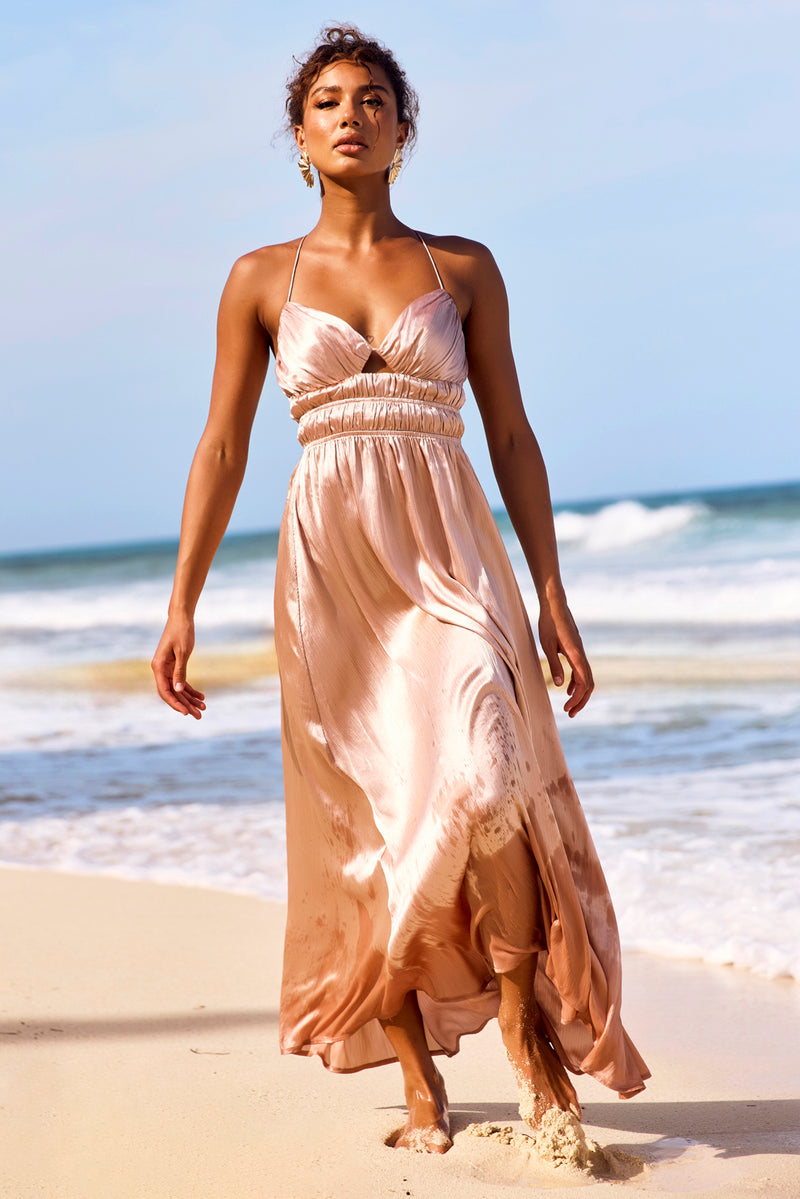 Way To You Maxi Dress - Champagne