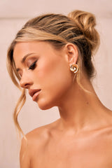 In A Swirl Earrings - Gold