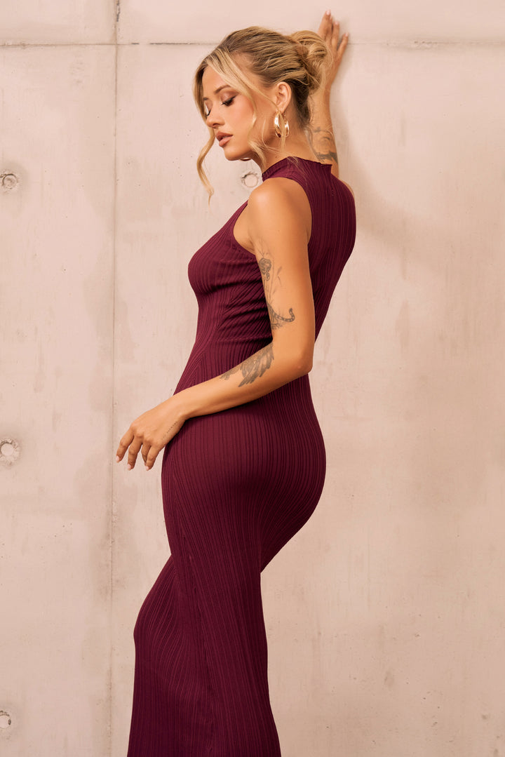 Significant Others Knit Midi Dress - Wine