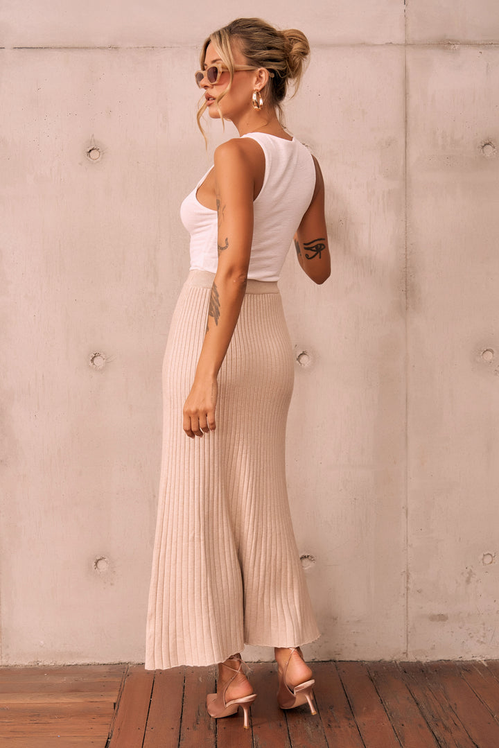 Join Us Knit Maxi Skirt - Sand
