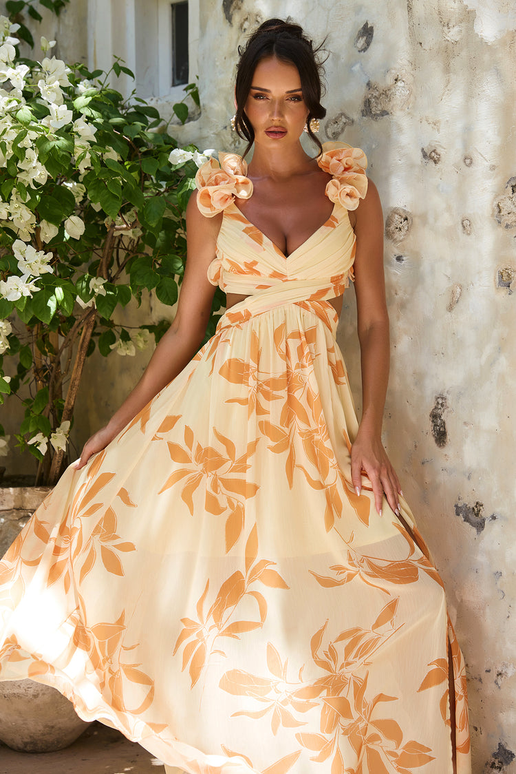 Ethereal Blossom Maxi Dress - Yellow Multi | Sage and Paige AUS.