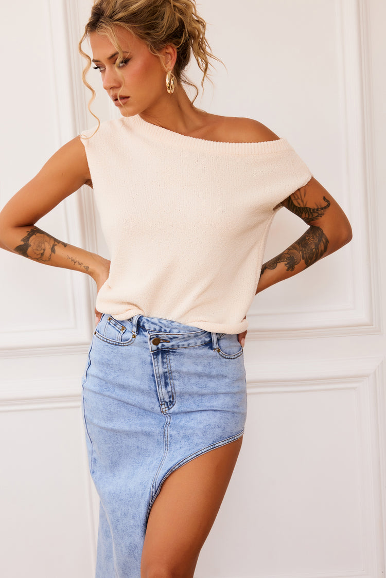 Dance In The Sun Knit Top - Beige | Sage and Paige AUS.