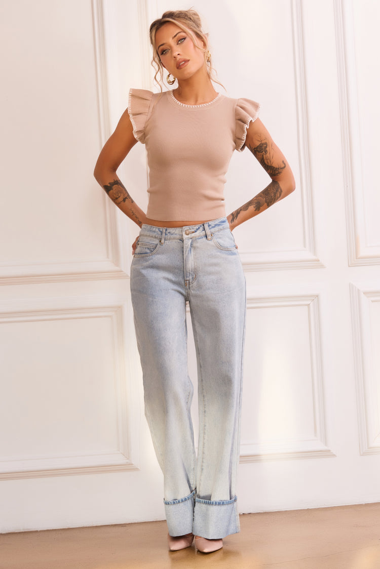 Maggy Knit Top - Camel | Sage and Paige AUS.