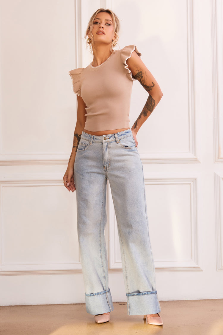 Maggy Knit Top - Camel | Sage and Paige AUS.