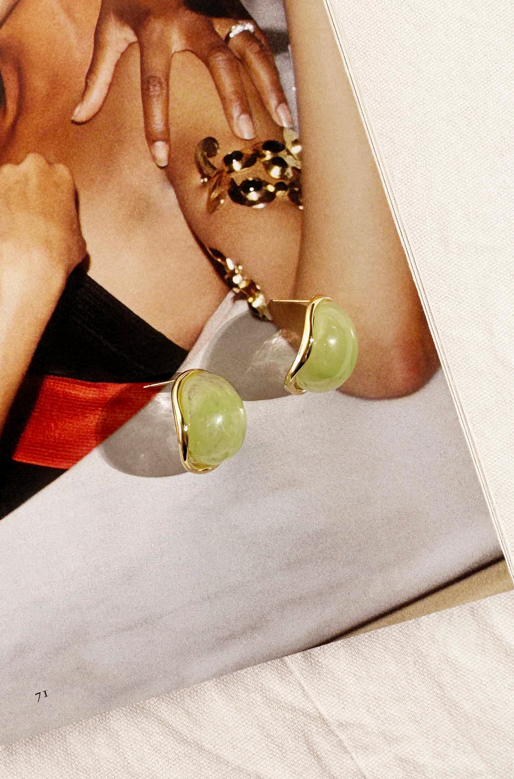 Jade Mist Earrings - Green