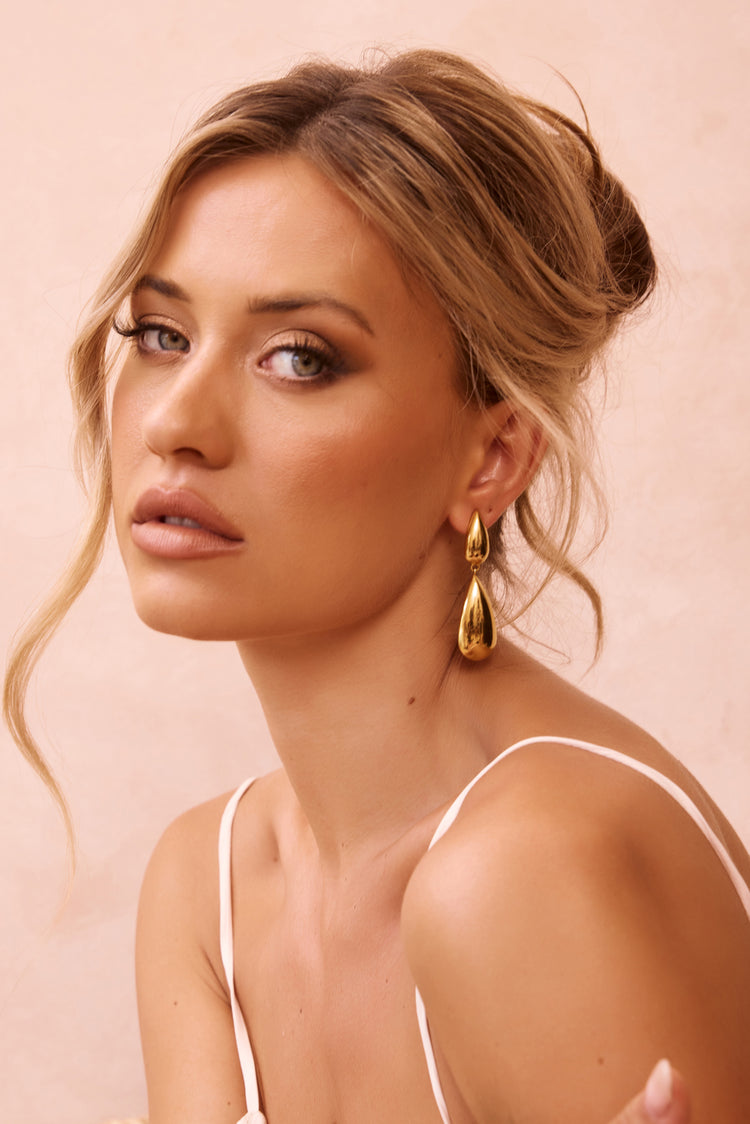 Midnight Brocade Earrings - Gold | Sage and Paige AUS.