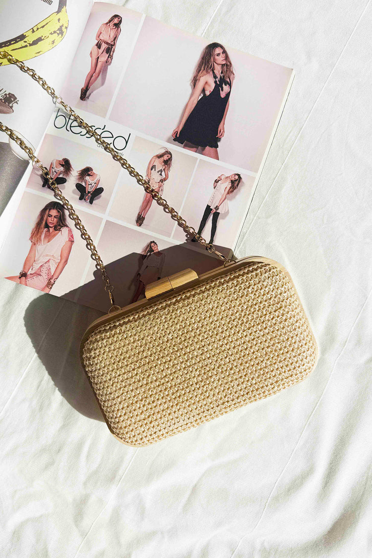 The Staycation Clutch Bag - Light Beige