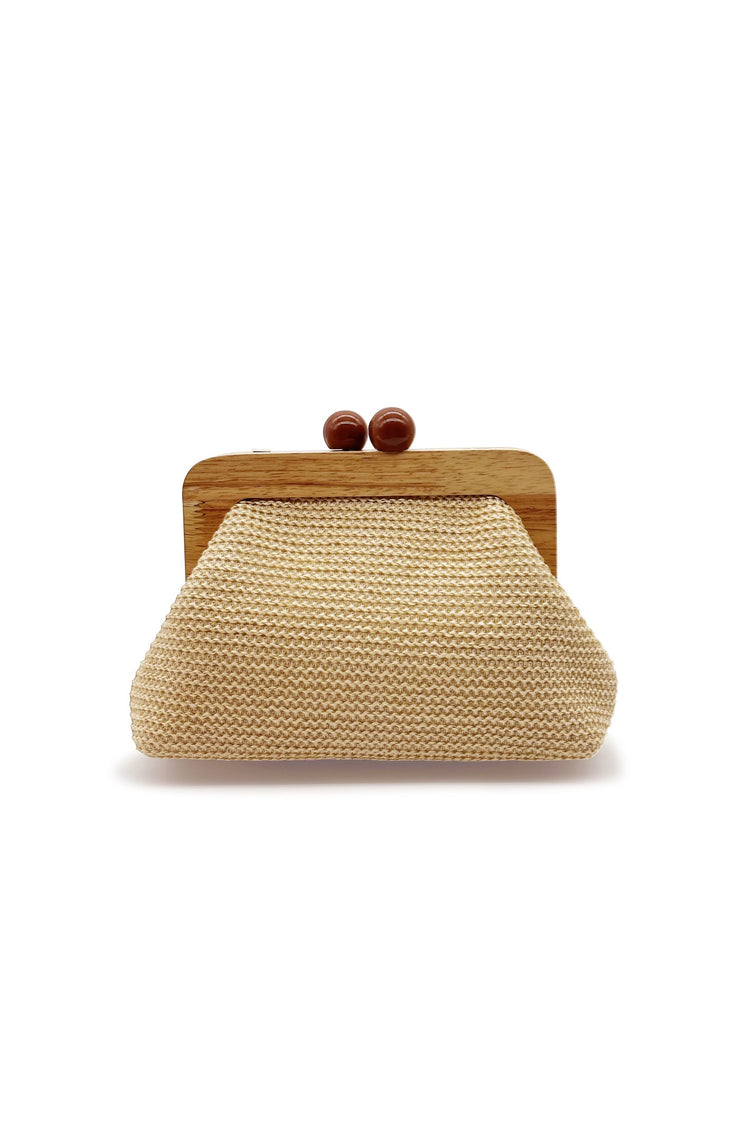 Strada Clutch Bag - Beige | Sage and Paige AUS.