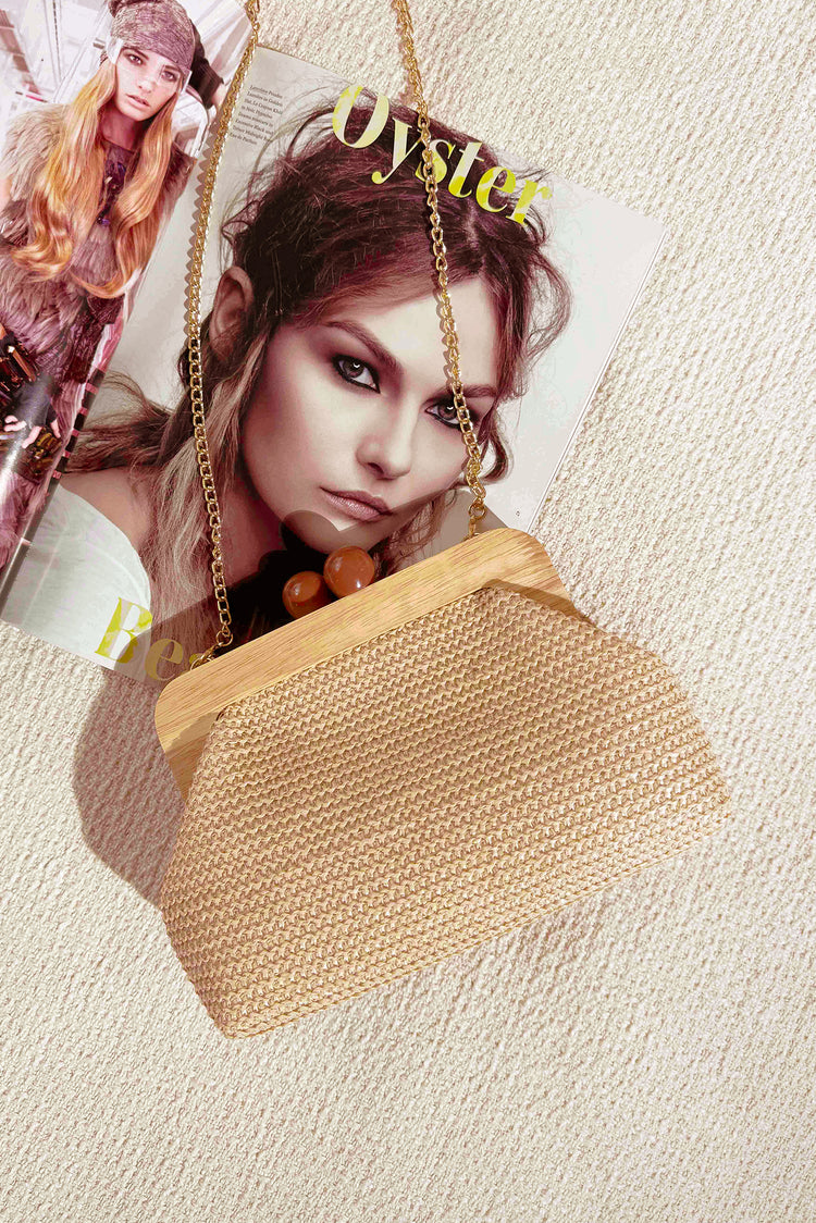 Strada Clutch Bag - Beige | Sage and Paige AUS.