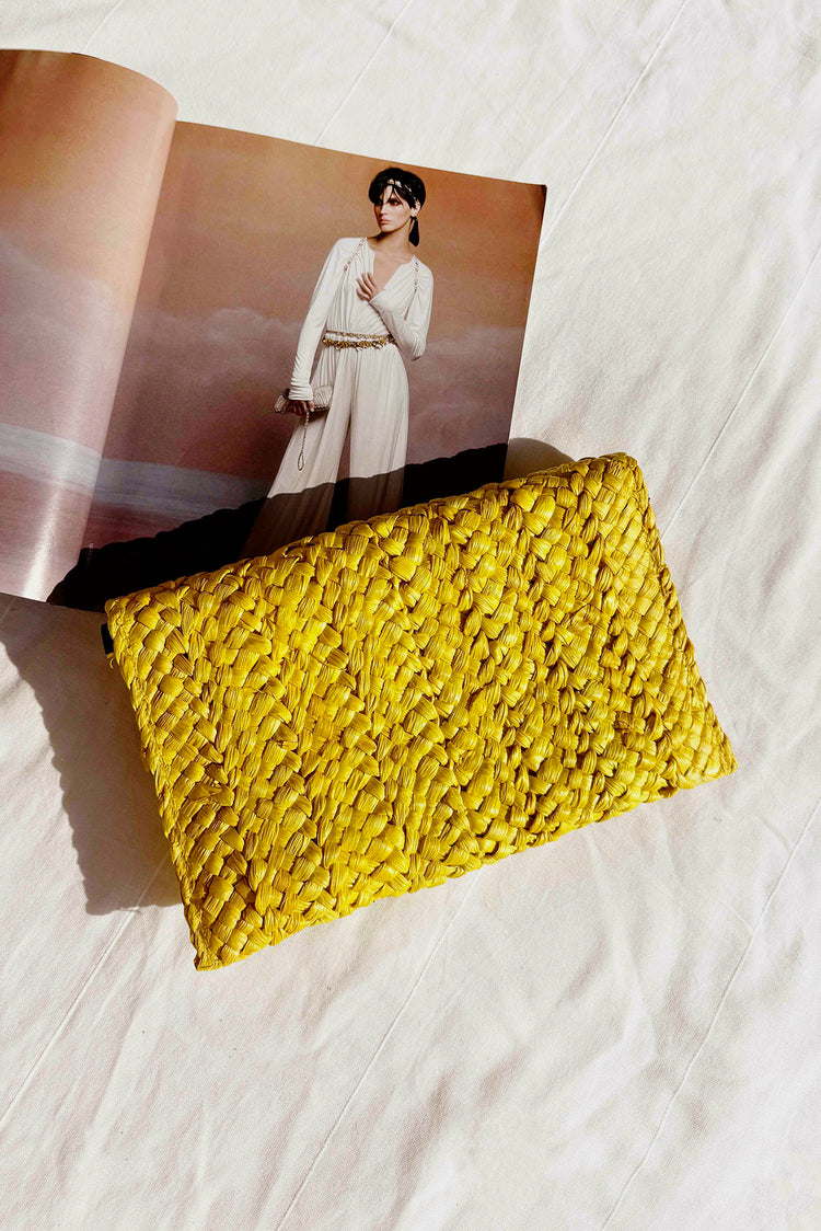 Bali Golden Clutch Bag - Yellow