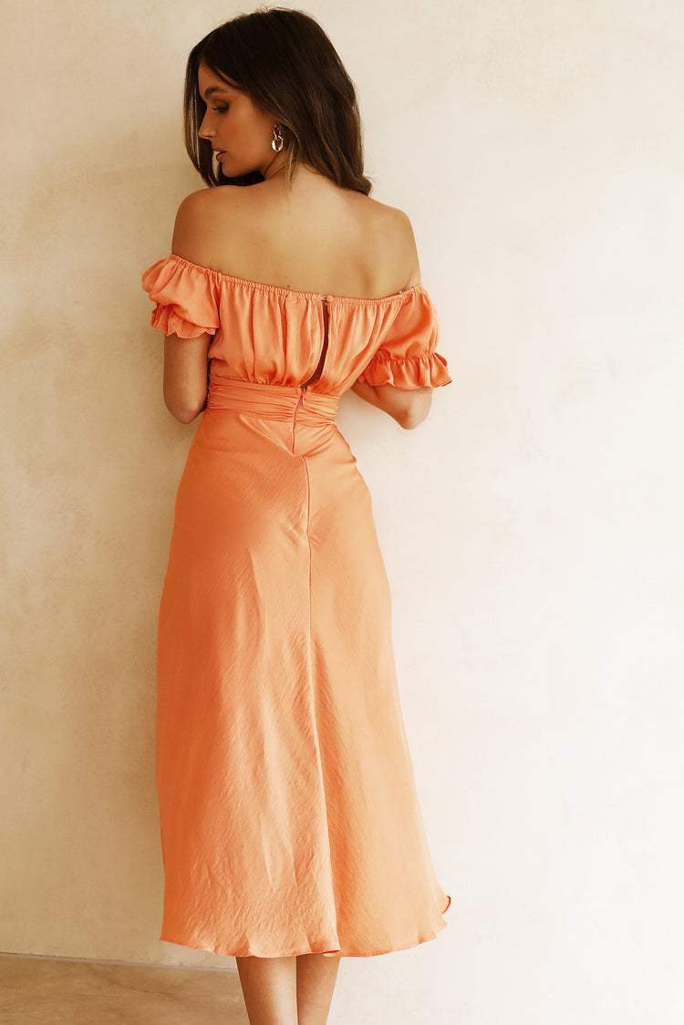 Danni Midi Dress // Peach | Sage and Paige.