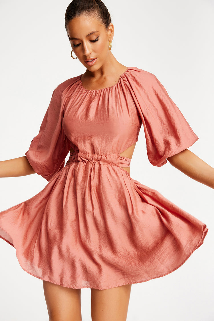 Waiting On You Mini Dress - Rose | Sage and Paige AUS.