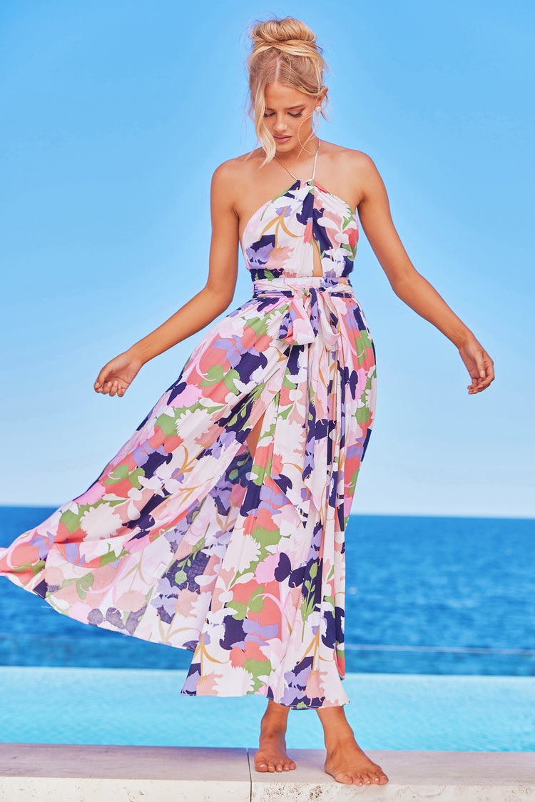 Making Sense Maxi Dress - Pink Multi