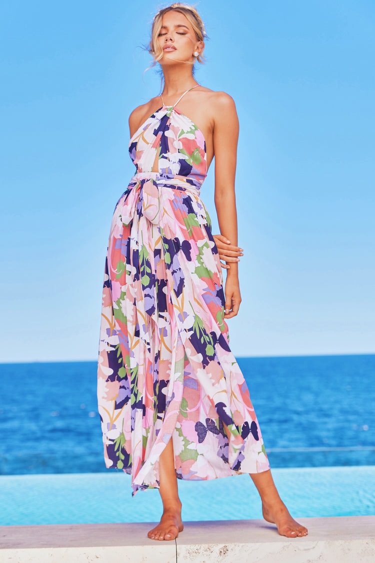 Making Sense Maxi Dress - Pink Multi