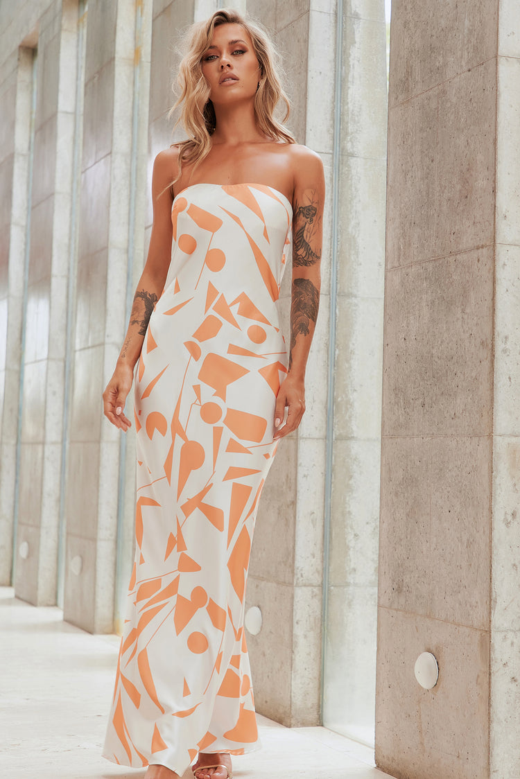 Dawn Maxi Dress - Orange | Sage and Paige AUS.