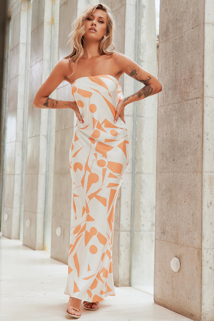 Dawn Maxi Dress - Orange | Sage and Paige AUS.